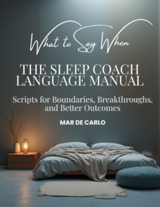 The Sleep Coach Language Manual by Mar De Carlo